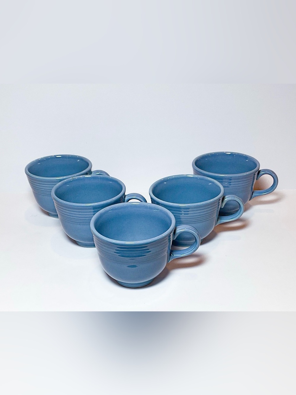Homer Laughlin Fiesta Periwinkle Cup Set of 5